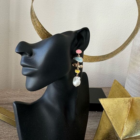 Bohemian drop earrings A1166 - Picture 3 of 4